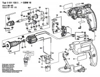 Bosch 0 601 135 042 GBM 10 Drill Spare Parts